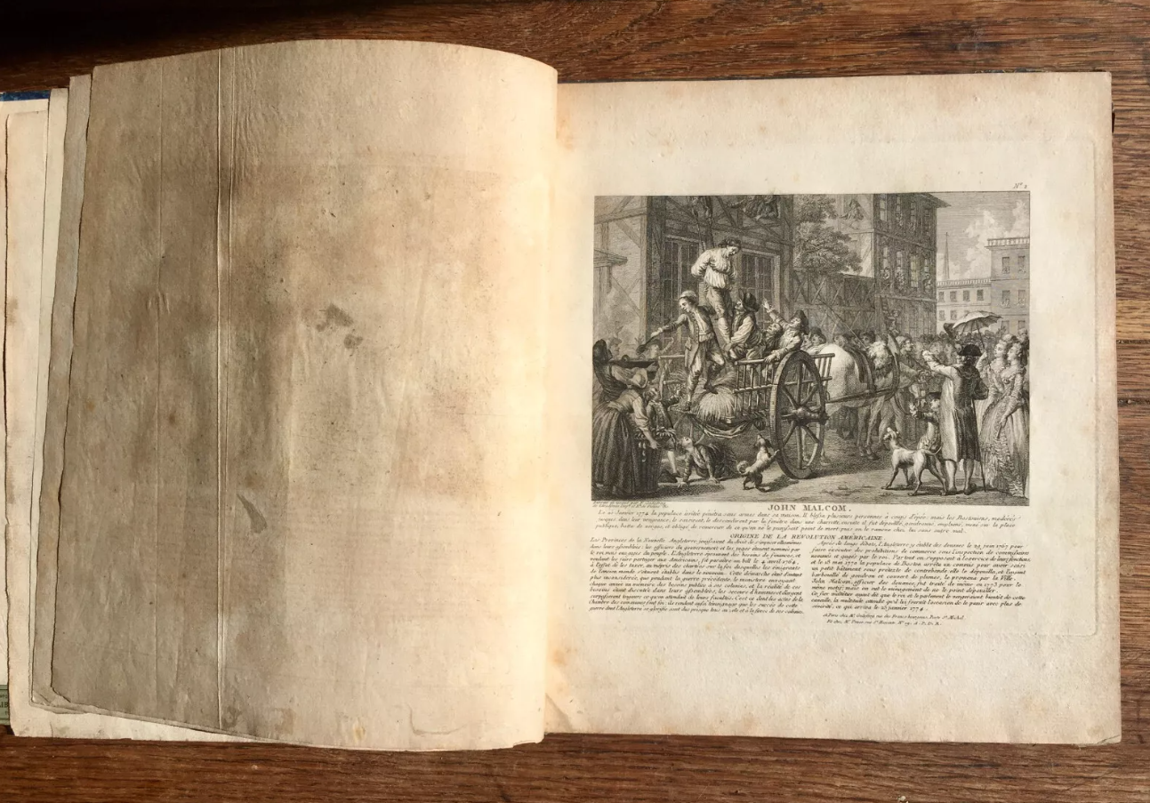 Recueil d'estampes représentant les différents événements de la guerre qui a procuré l'indépendance aux Etats-Unis d'Amérique