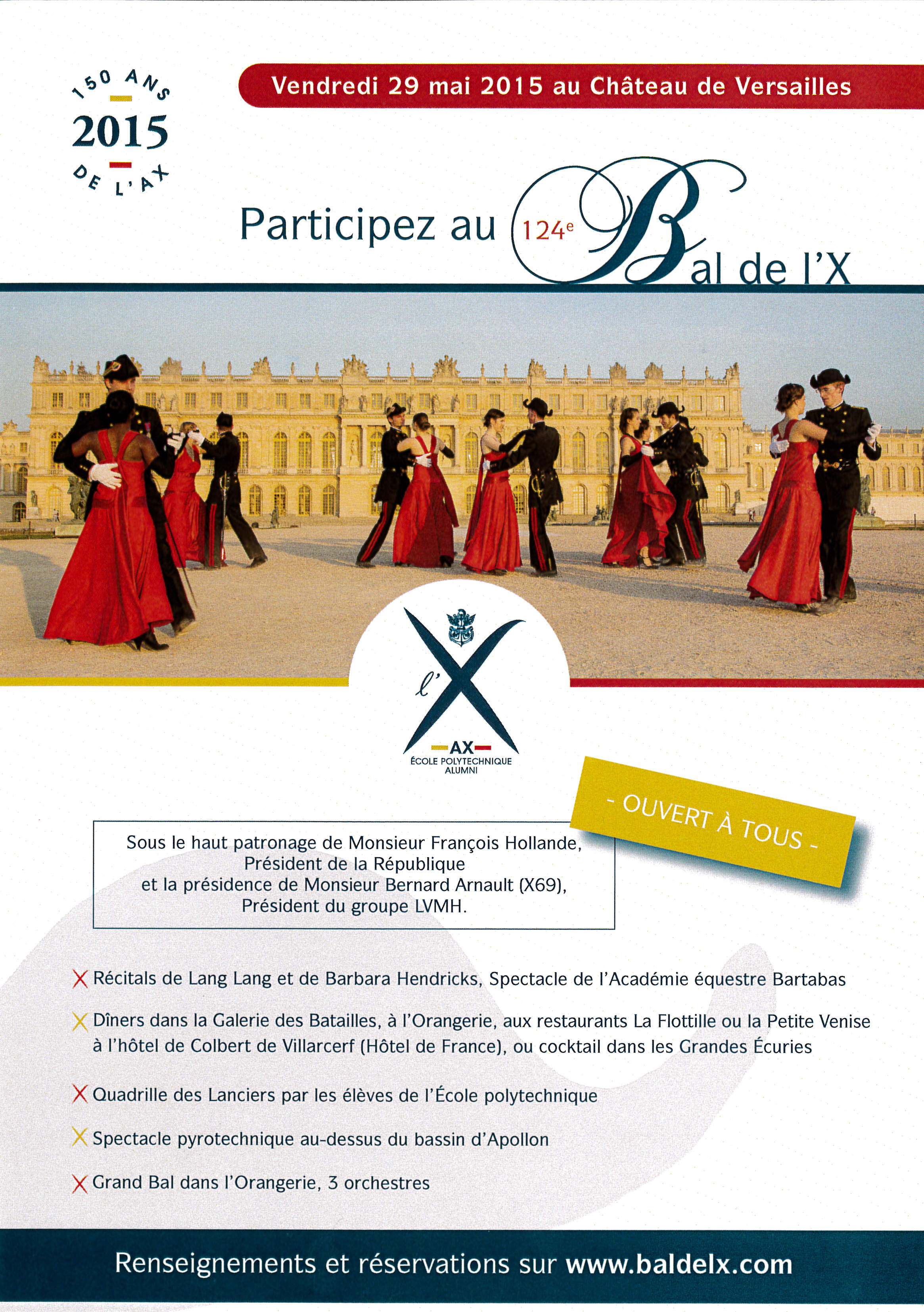 124ème Bal de l'X, 29 mai 2015